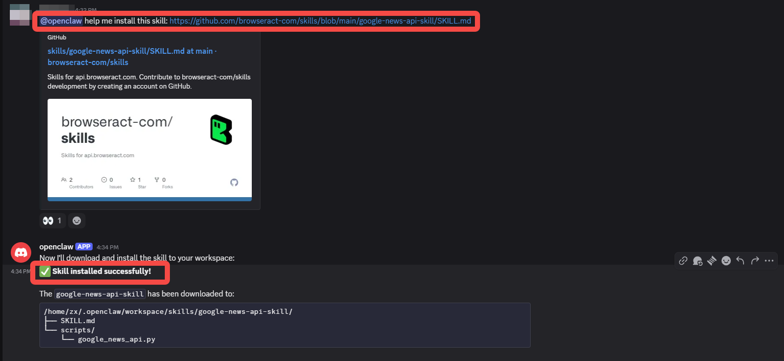 1 install agent skills in openclaw