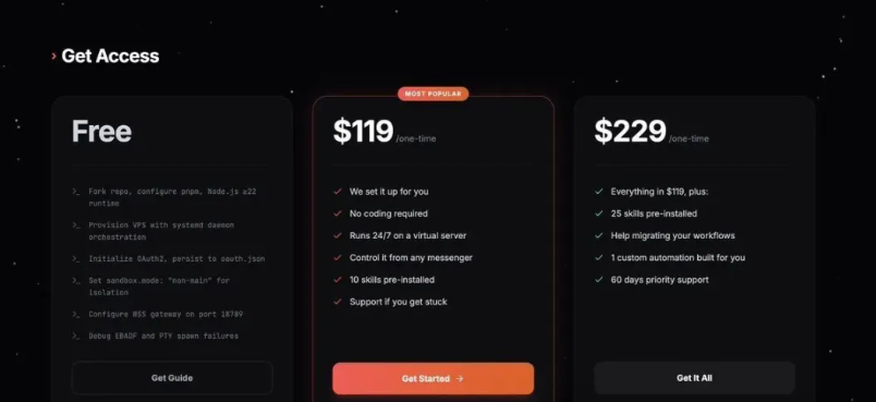 1 openclaw setup fee