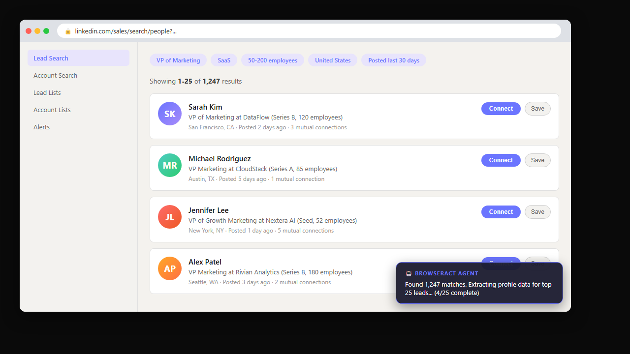 BrowserAct agent browsing platform search results in real Chrome browser extracting structured data