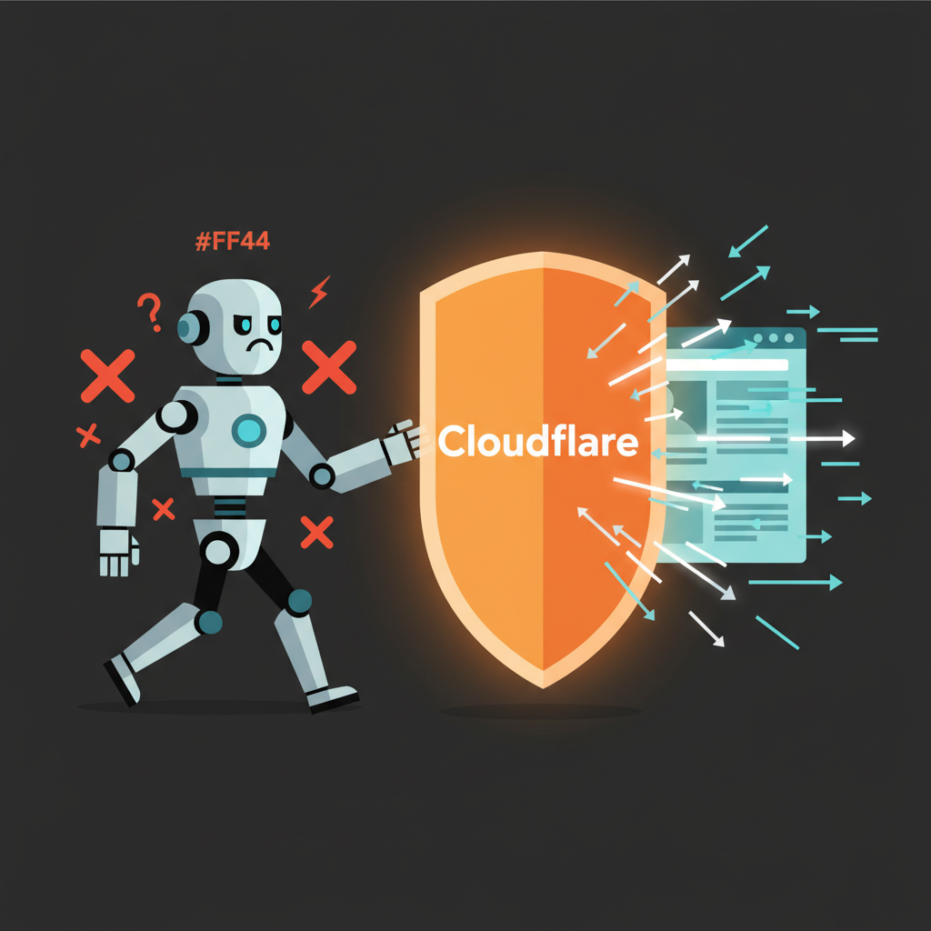 AI agent blocked by Cloudflare protection — bot detection prevents automated access