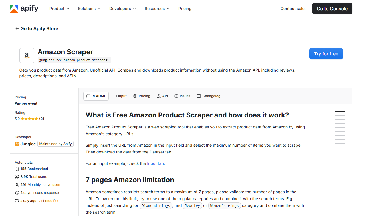 amazon product scraper