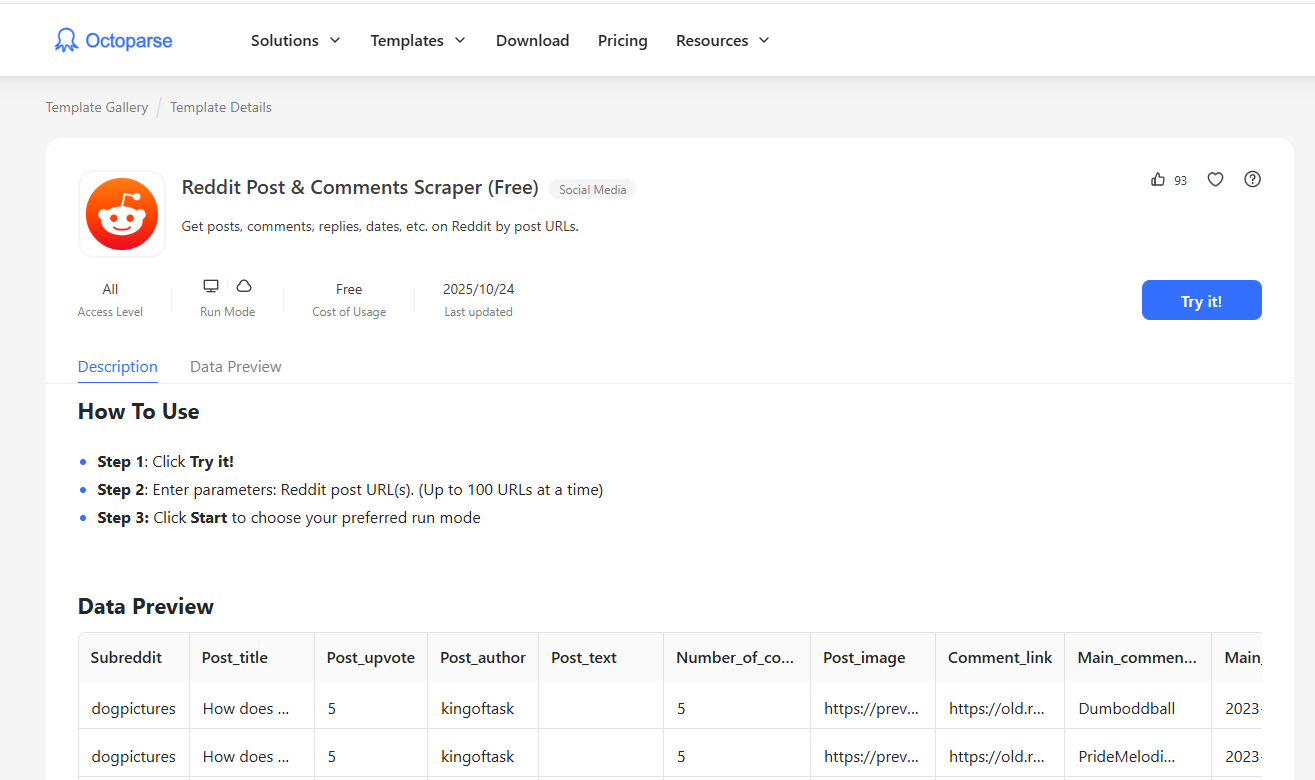Octoparse web scraper reddit