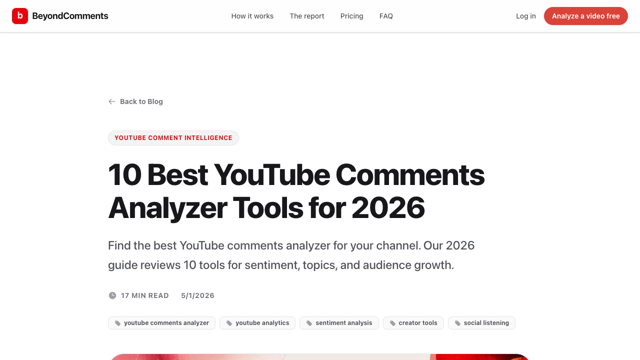BeyondComments YouTube comments analyzer guide for 2026