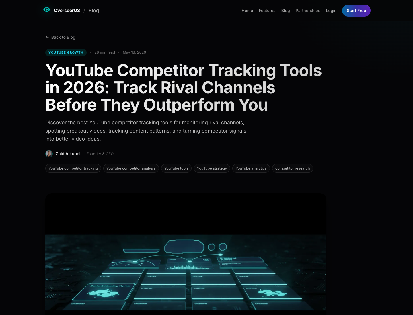 OverSeerOS official YouTube competitor tracking tools guide screenshot