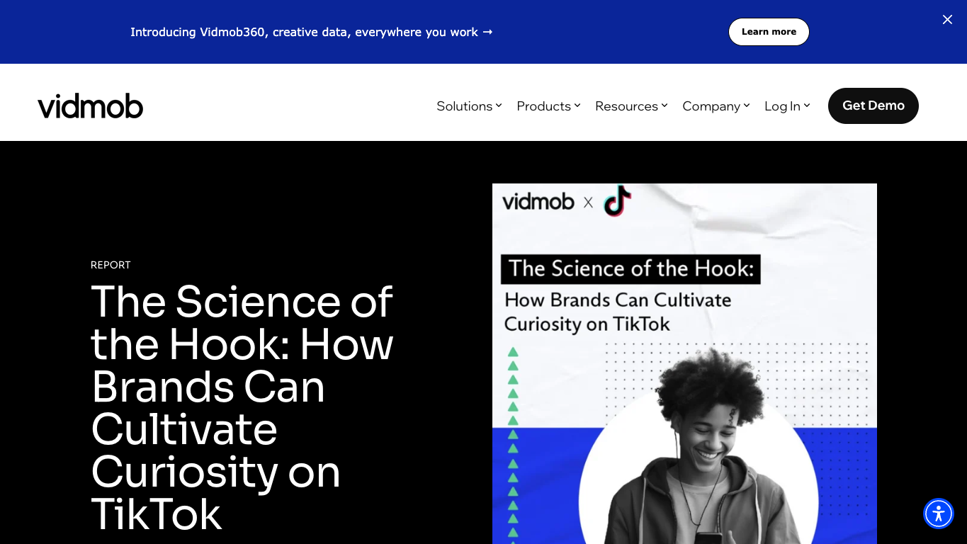 VidMob official report page for The Science of the Hook on TikTok