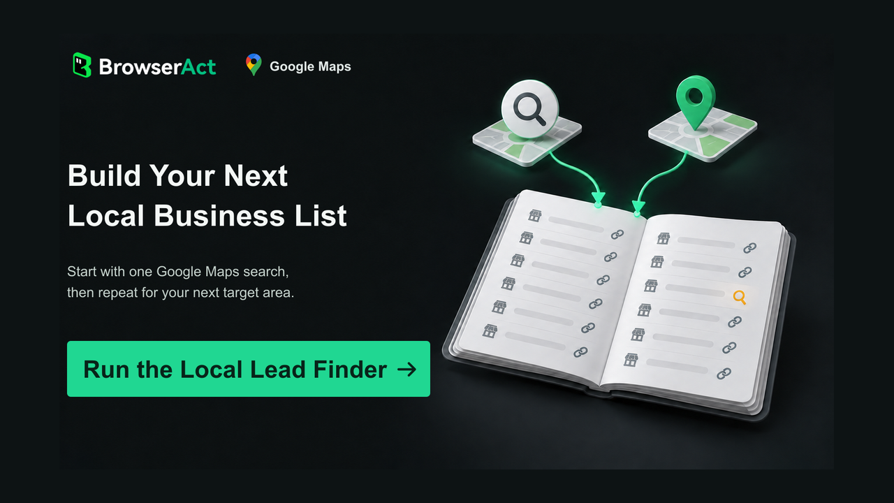 Build Your Next Local Business List. Run the Local Lead Finder to collect public Google Maps records, then review them in your sheet.