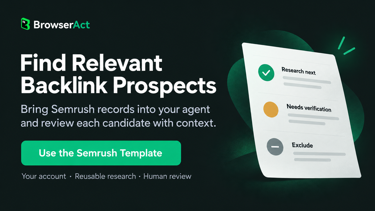 Find Relevant Backlink Prospects — Use the Semrush Template