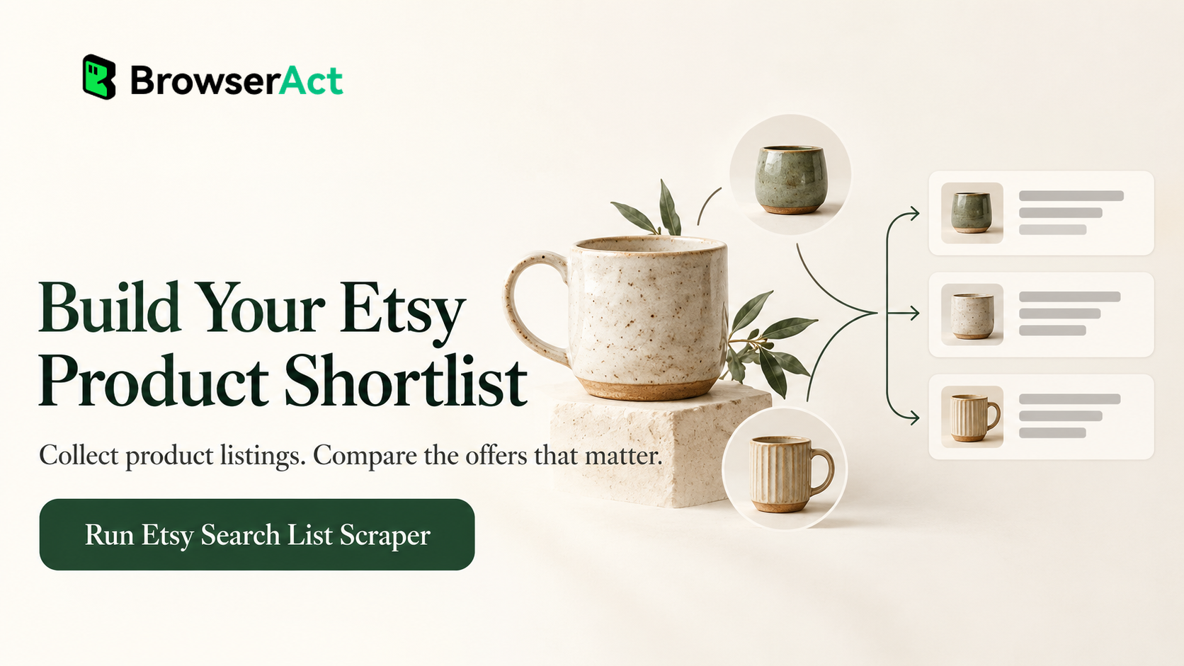 Build your Etsy product shortlist with Etsy Search List Scraper
