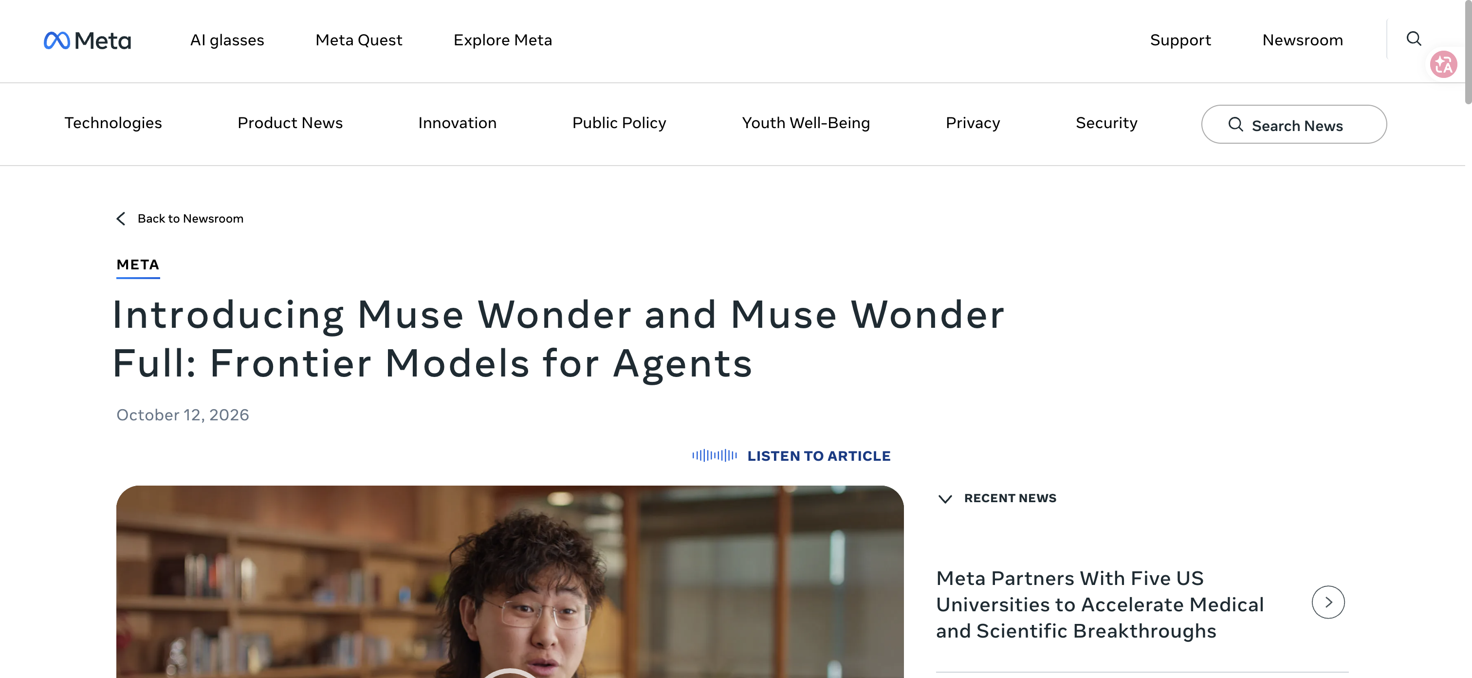 Meta introduces Muse Wonder models and describes the planned product rollout