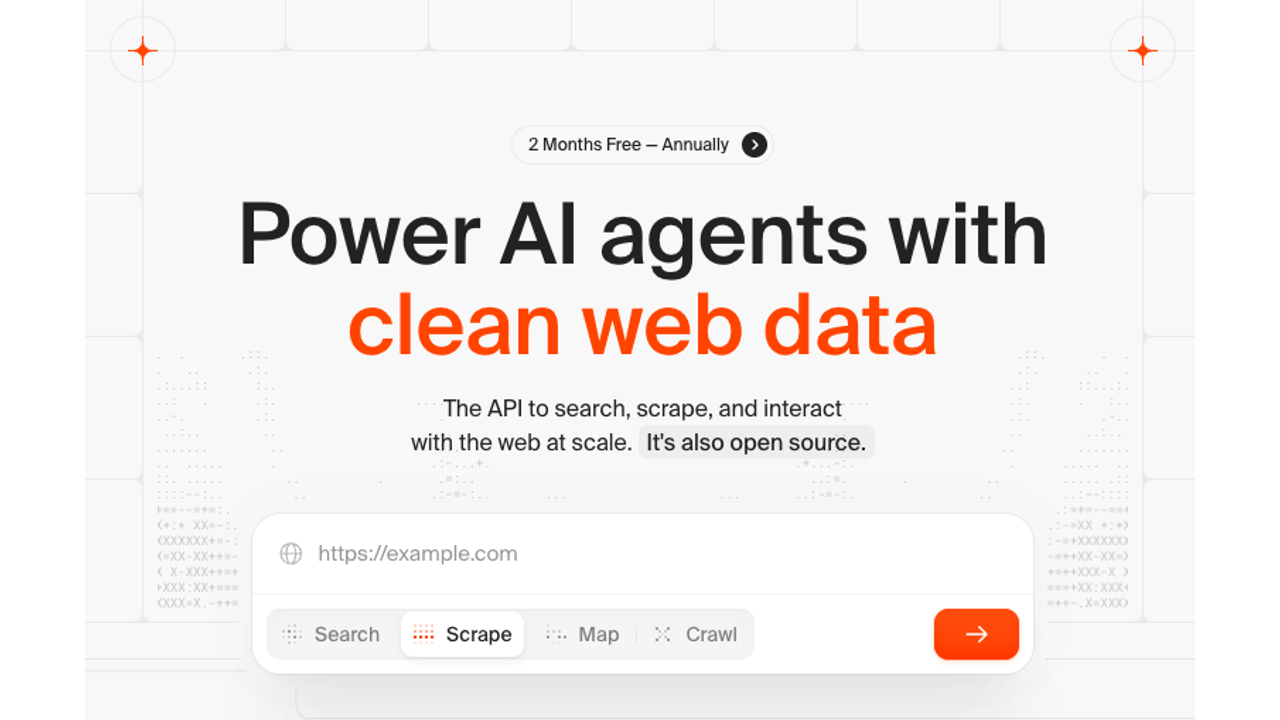 Firecrawl search and scraping API screenshot