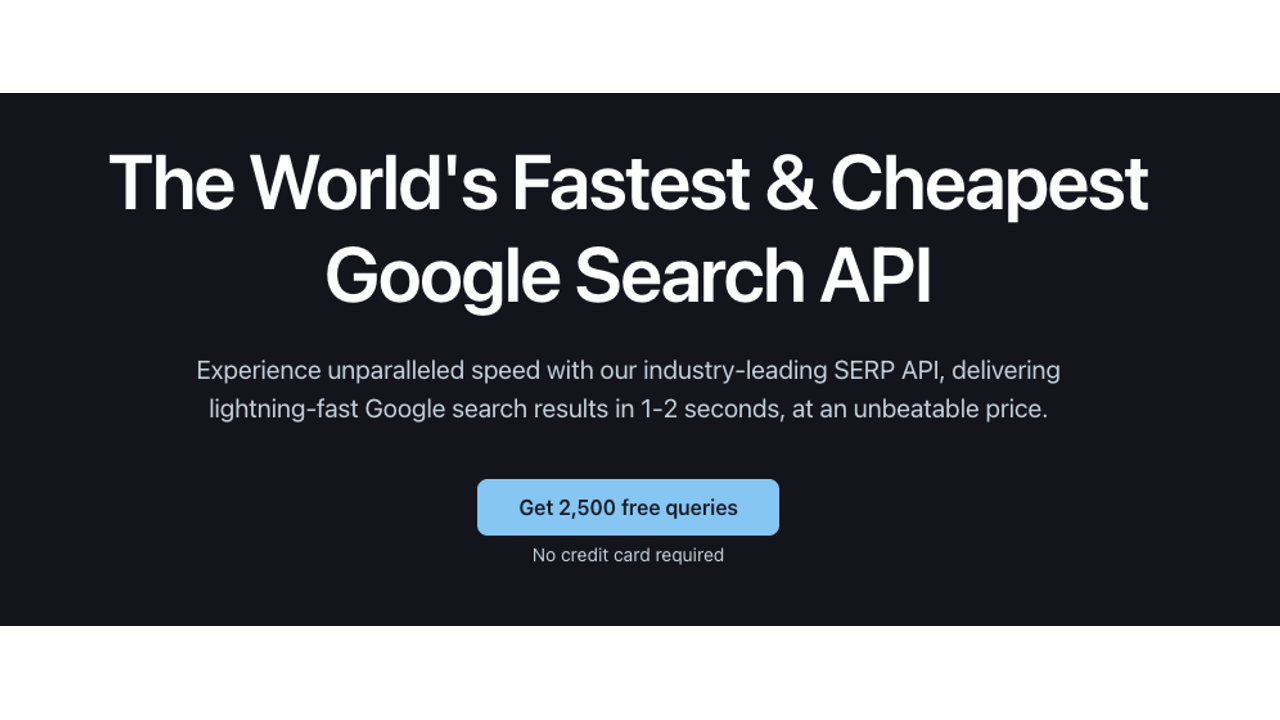 Serper Google Search API screenshot