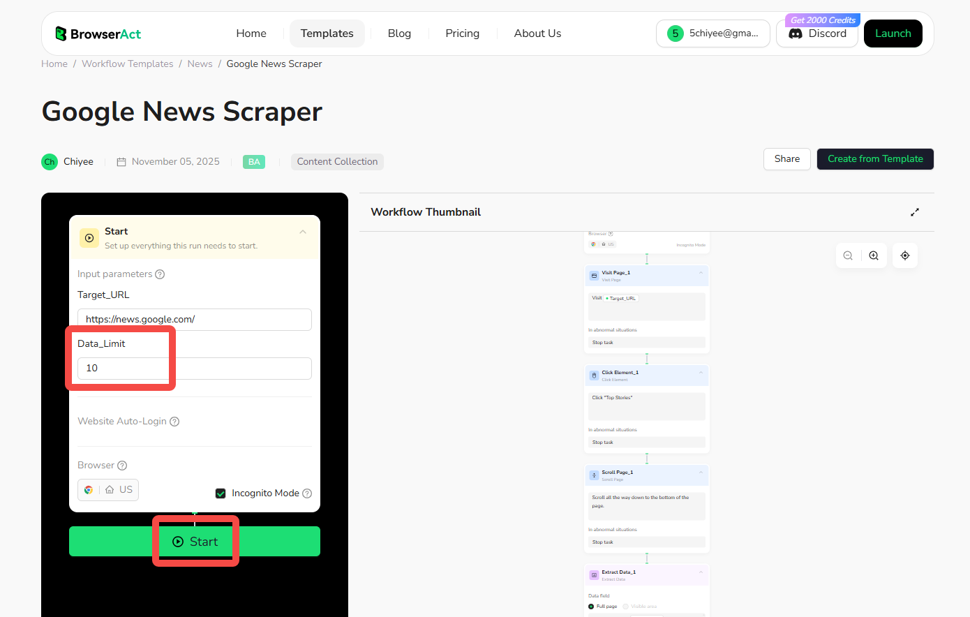 browseract browseract google news scraper