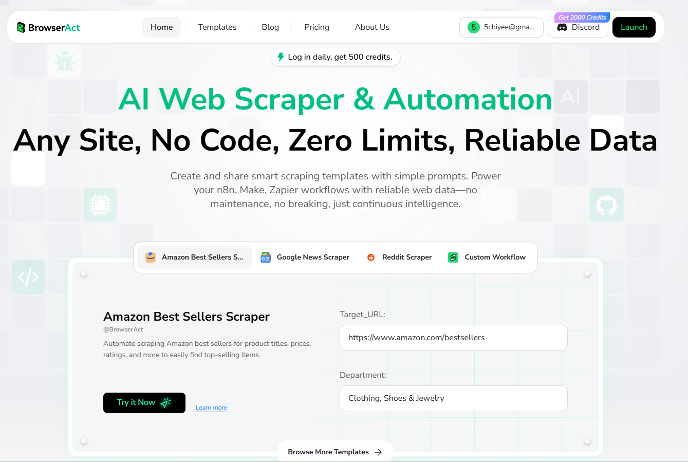 browseract amazon scraper
