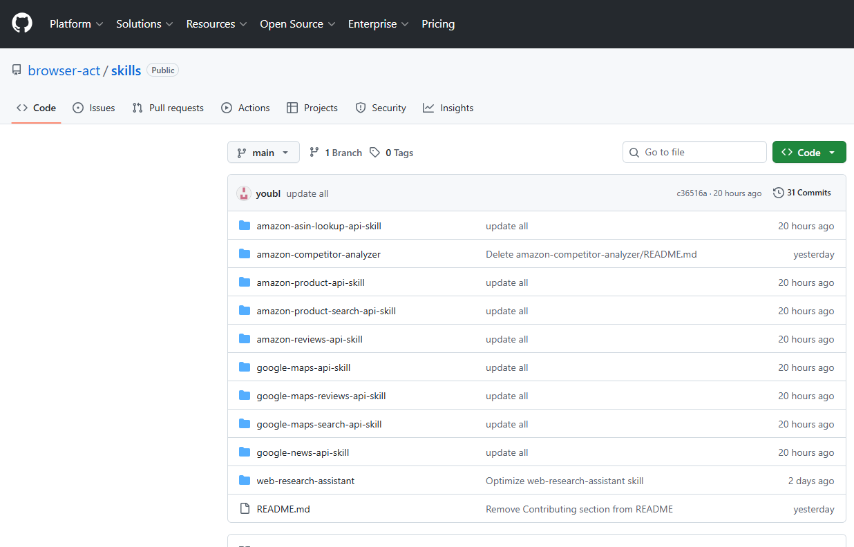 browseract-skills browseract agent skills