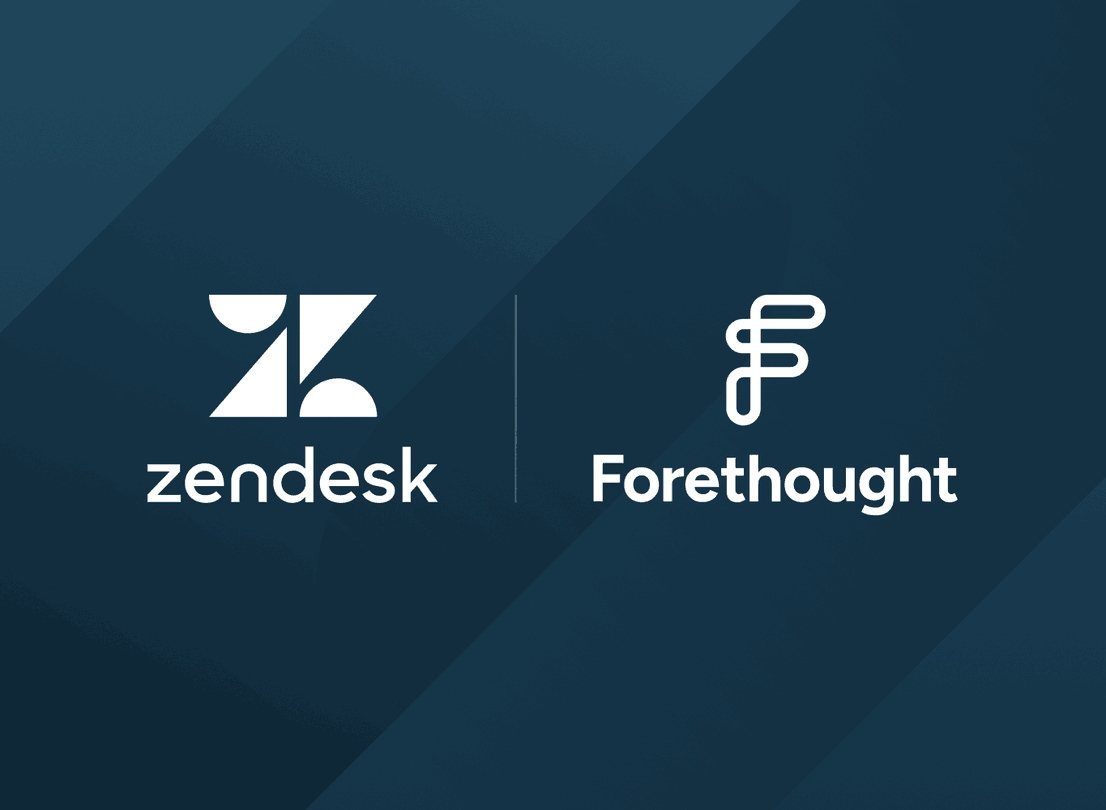 Official artwork accompanying Forethought’s Zendesk acquisition announcement.