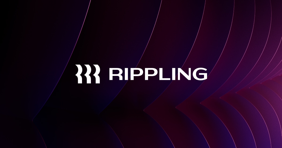 Rippling logo artwork from its official Series G announcement