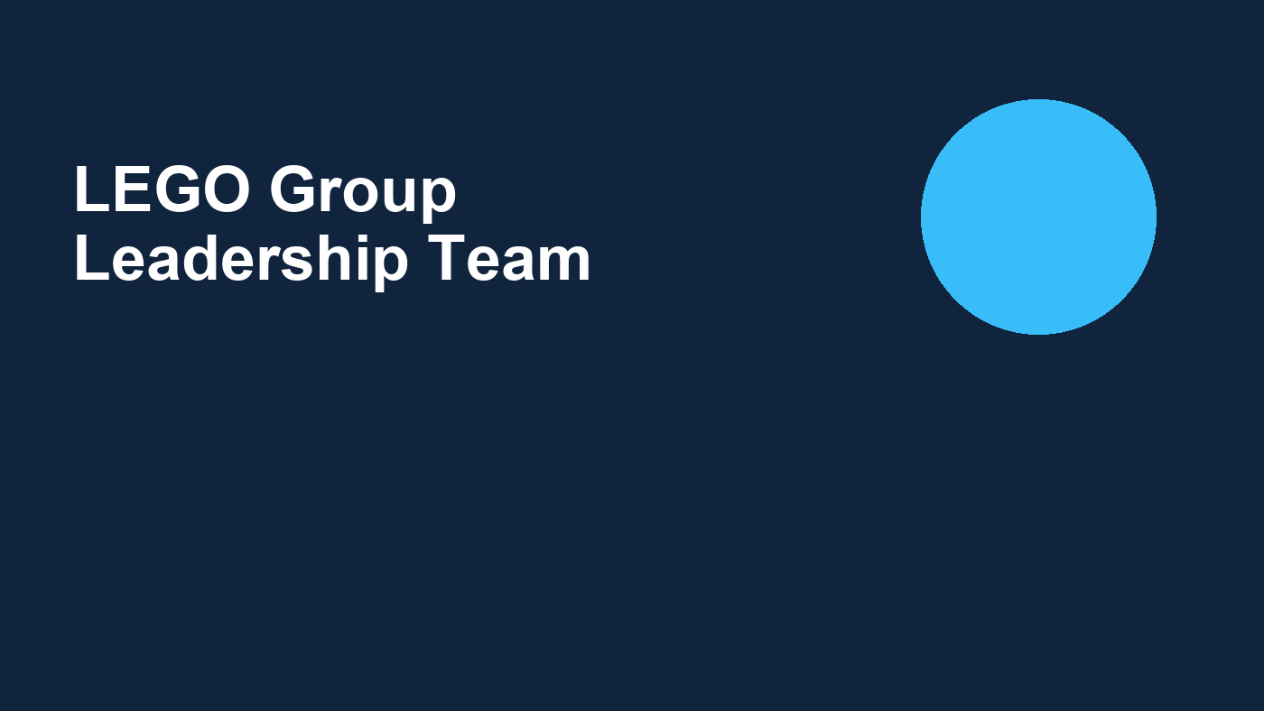 LEGO Group leadership team