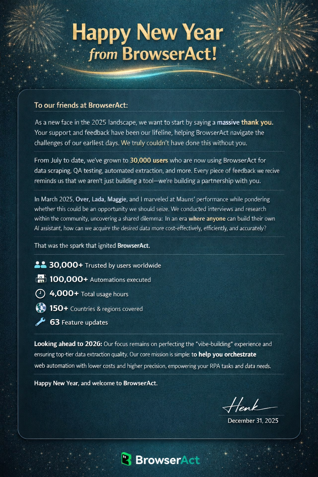 2026 happy new year from BrowserAct