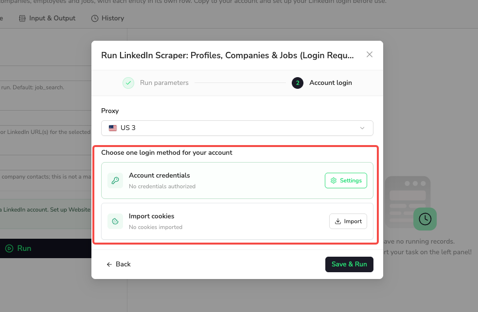 LinkedIn template setup step 4: Set Up LinkedIn Login