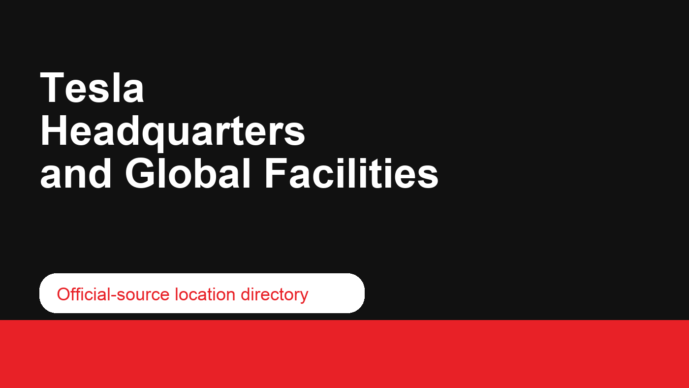 Tesla headquarters and global facilities editorial cover