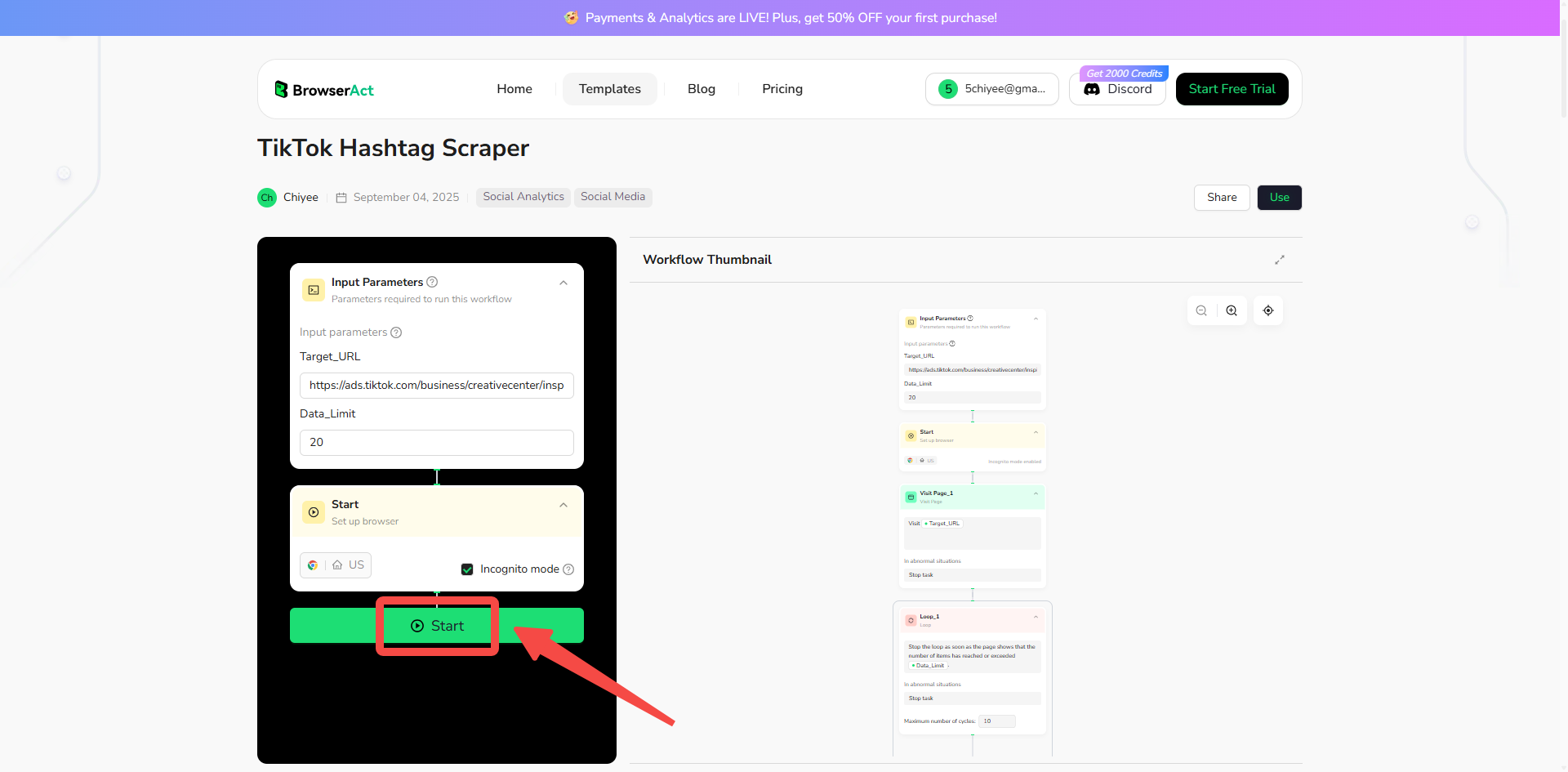 tiktok hashtag scraper