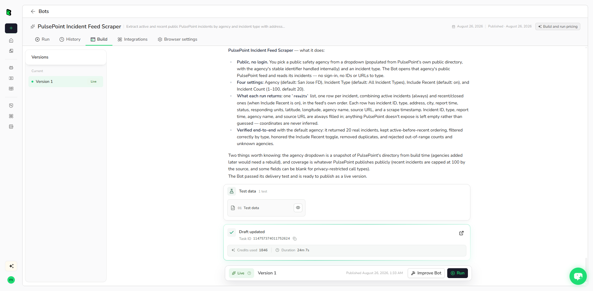 BrowserAct build exploration